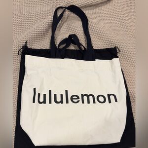 Lululemon Athletica Black and White/ivory Classic Tote